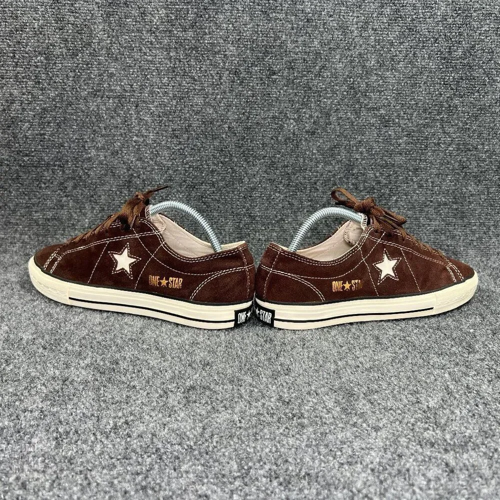 Converse One Star Sneakers Women's 9.5 Brown Suede Low Lace Retro Athletic Shoes